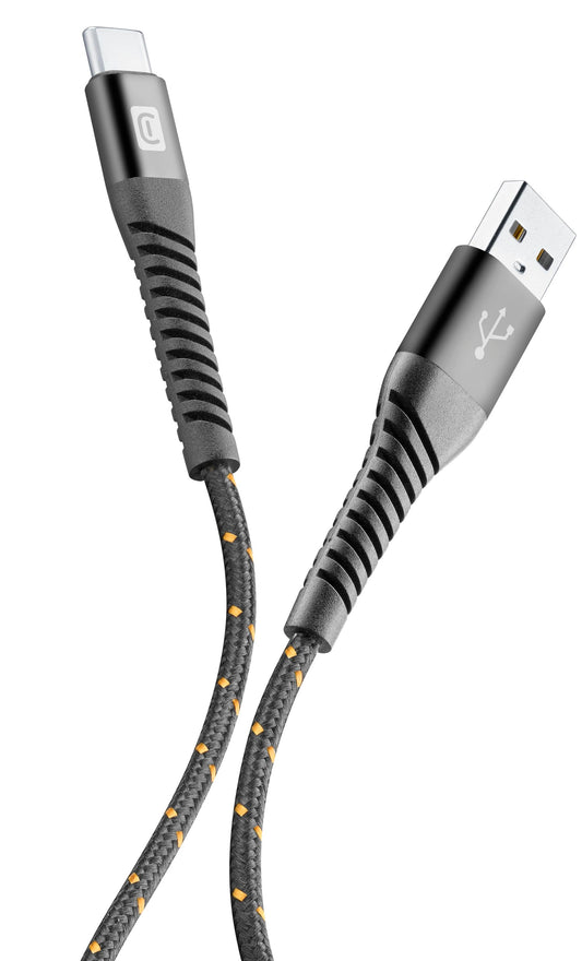 Cellularline USB Kevlar Type C Cable 120Cm Black Tetracabtyc1Mk