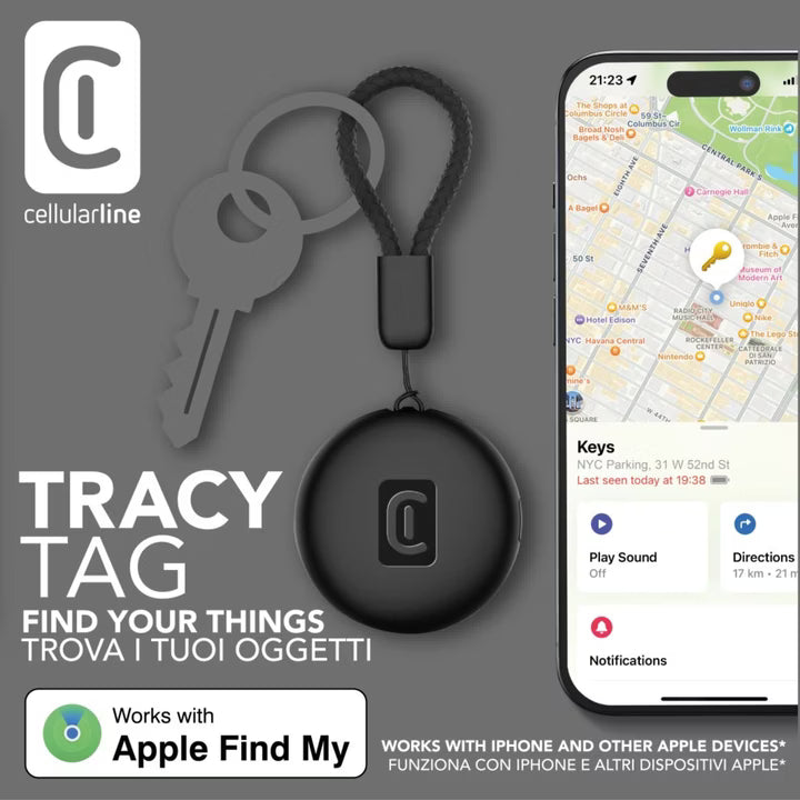 Cellularline Tracy Tag Item Finder Black Bttracytagk
