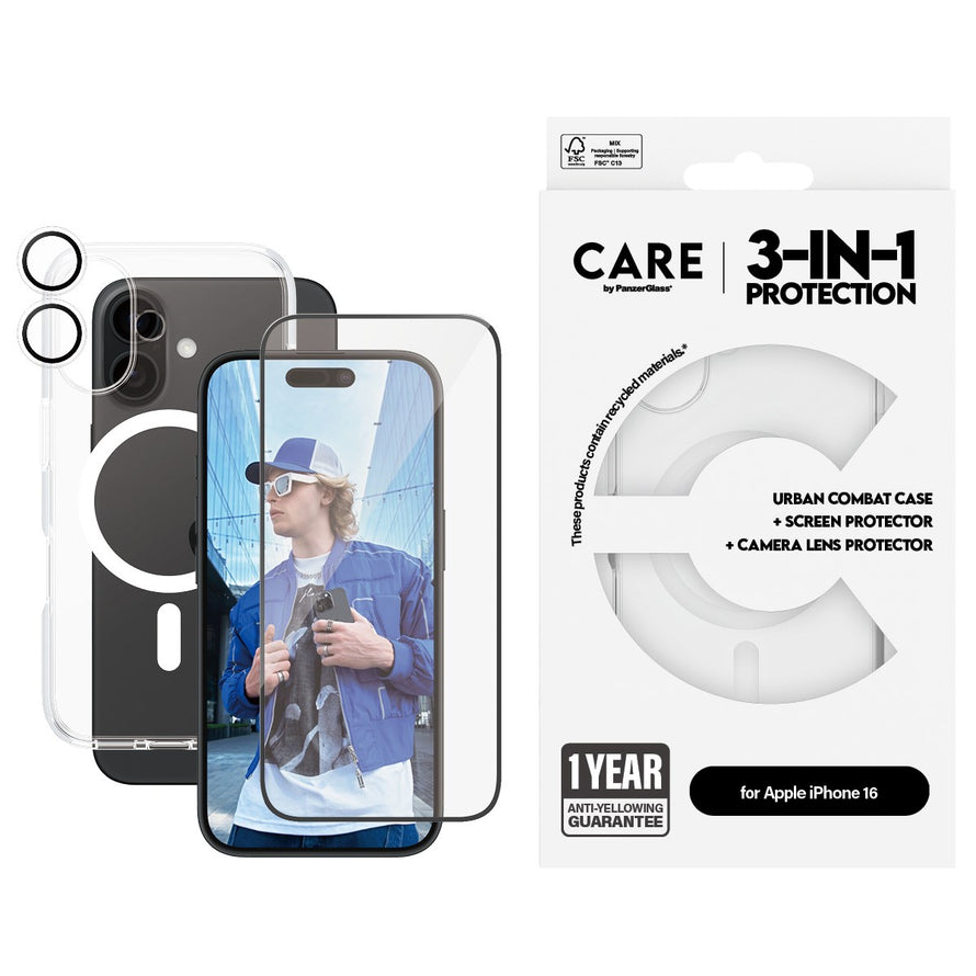 Panzerglass® B1337+2861+1285 Flagship 3-In-1 Bundle Iphone 16