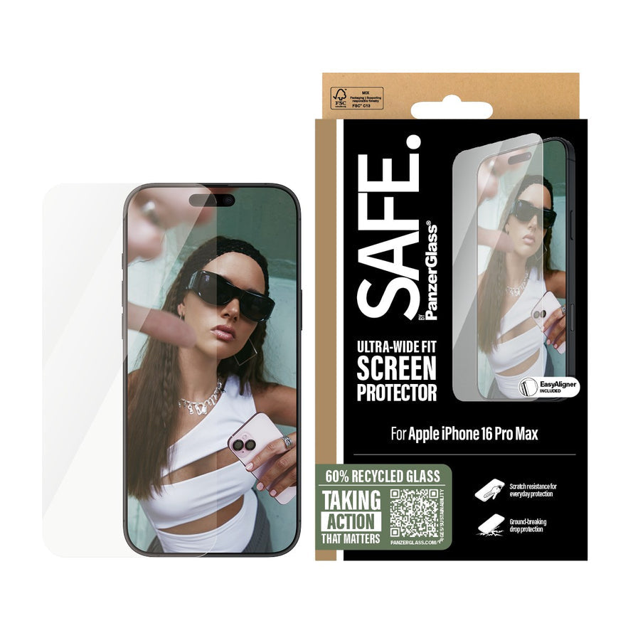Panzerglass® Safe95878 Screen Protector Iphone 16 Pro Max | Ultra-Wide Fit
