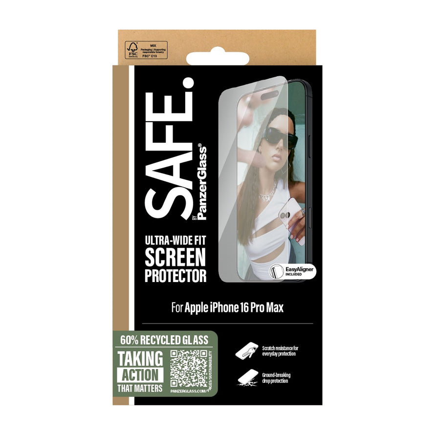 Panzerglass® Safe95878 Screen Protector Iphone 16 Pro Max | Ultra-Wide Fit