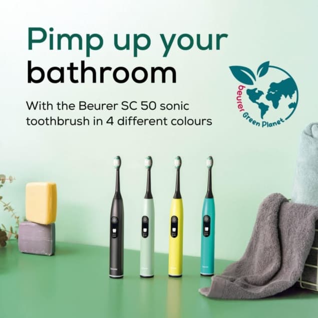 Beurer SC50-105.15 Electric Sonic Toothbrush Peppermint