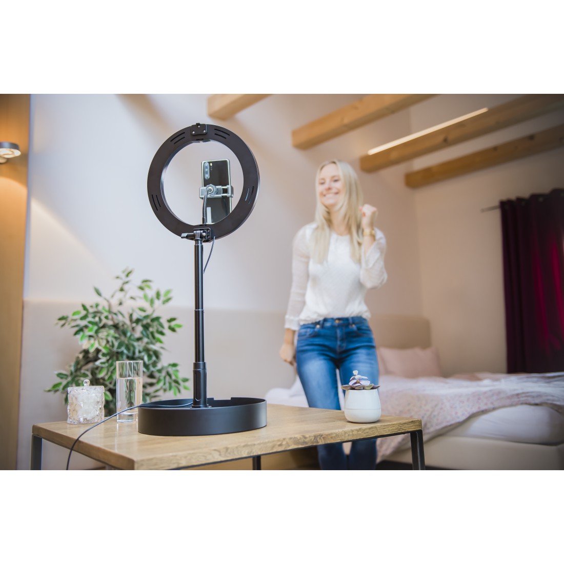 HAMA 4642 SPOTLIGHT102 LED RING LIGHT, FOLDABLE, 10.2"