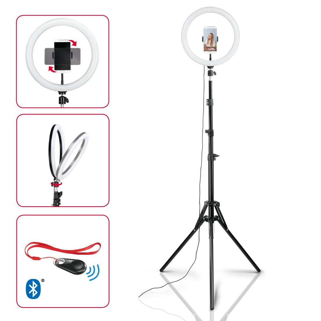 HAMA 4643 SPOTLIGHT 120 LED RING LIGHT,TRIPOD, 12"