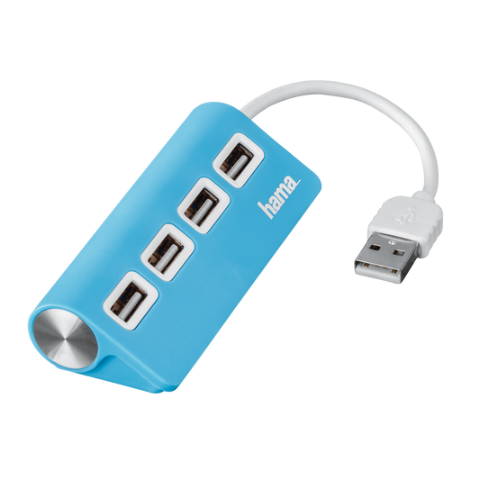 HAMA 12179USB 2.0 Hub 1:4, bus powered, blue
