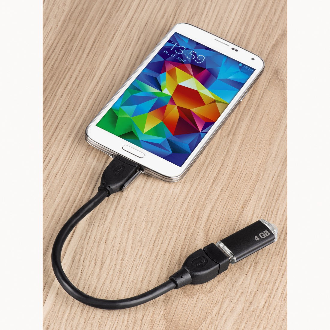 HAMA 54511 USB 3.0 OTG Adapter Cable, micro plug - A socket, black, 0.15 m