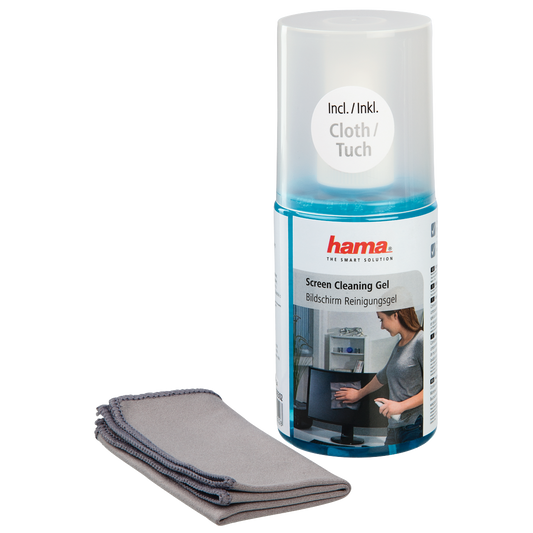 HAMA 78302 Screen Cleaning Gel, 200 ml, cloth included