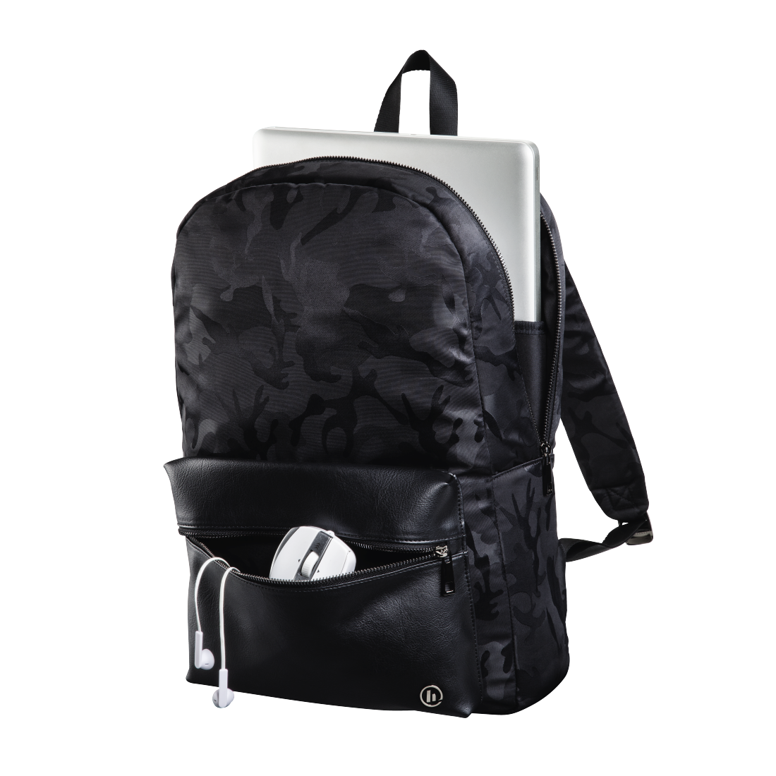 HAMA 101599 "Mission Camo" Notebook Backpack, up to 40 cm (15.6"), gun metal