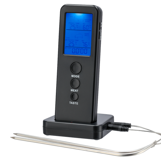 XAVAX 110207 Digital Roasting Thermometer with Timer, Radio Sensor, 2 Probes