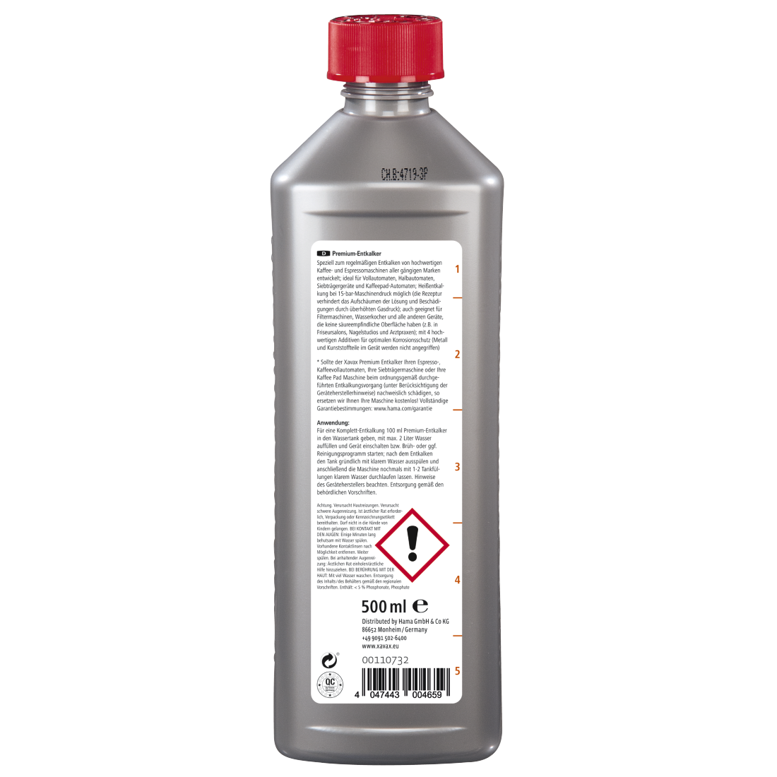 XAVAX 110732 Premium Descaler for High-Quality Coffee Machines