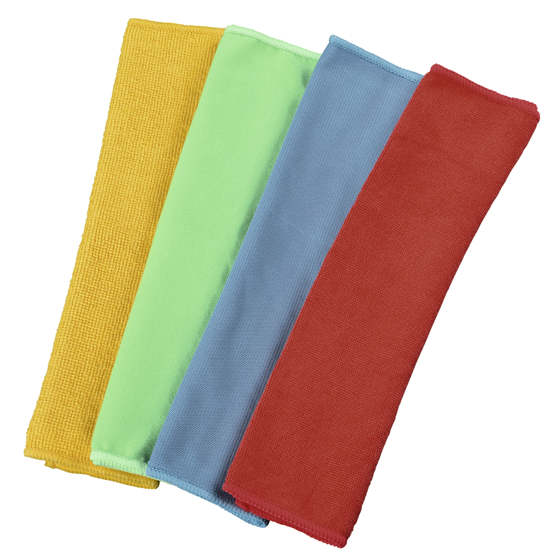 XAVAX 110758 Microfibre Cloths, 30 x 30 cm, blue/green/yellow/red