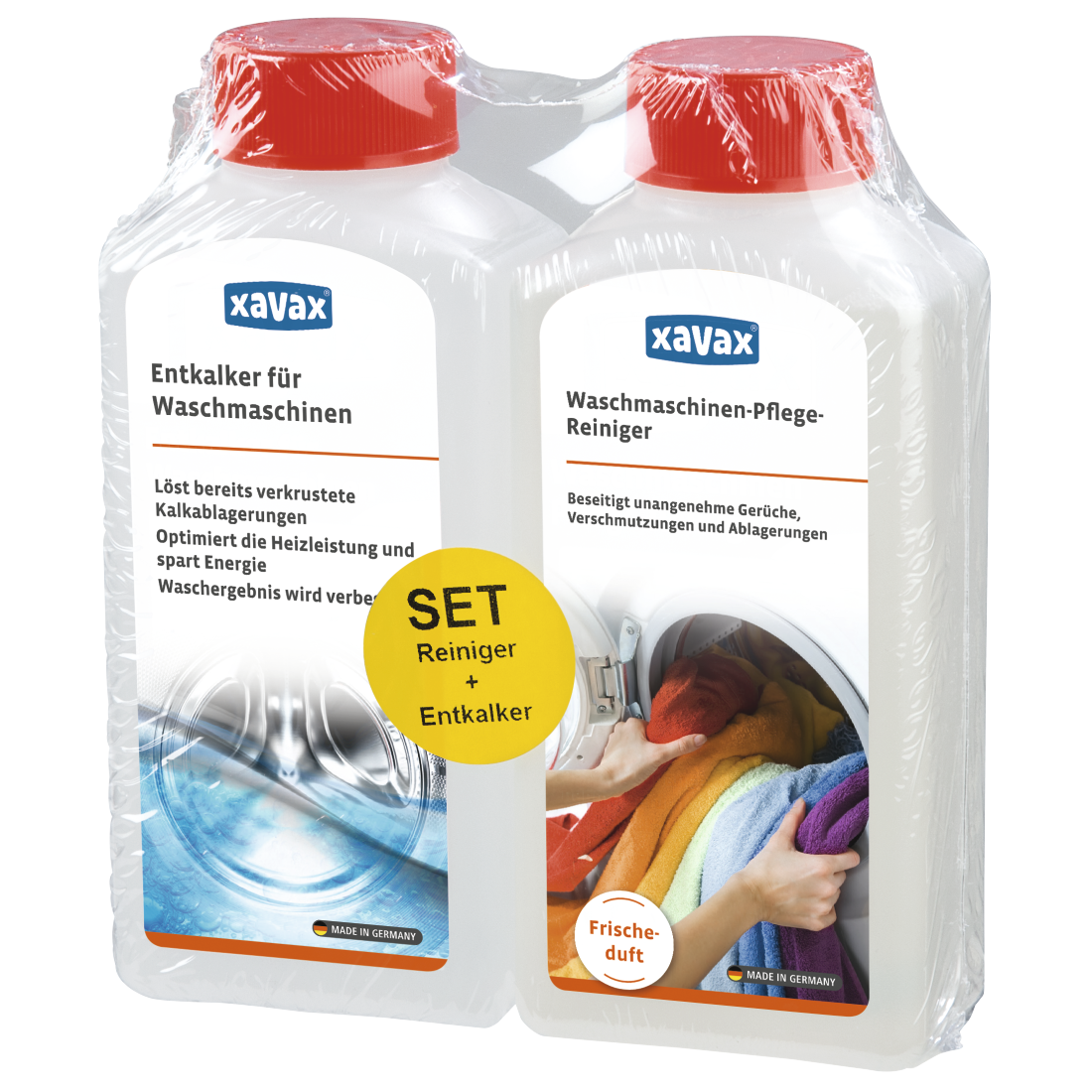 XAVAX 110797 Washing machine care set, descaler + cleaner