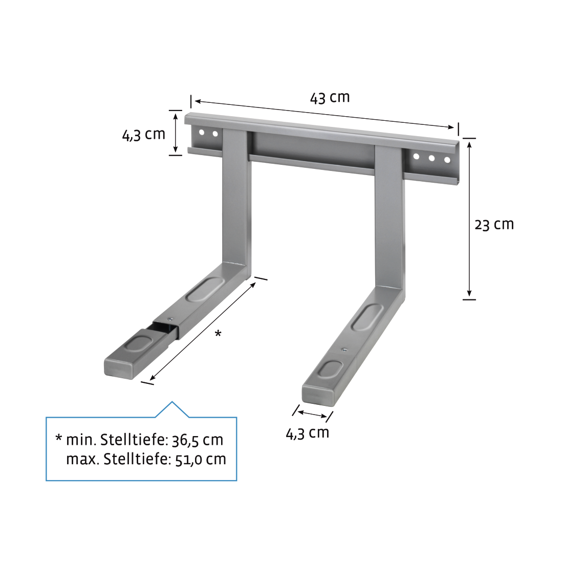 XAVAX 110931 Microwave holder, silver