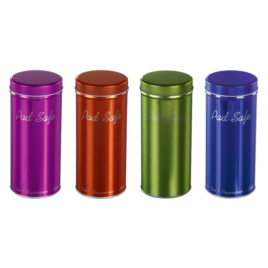 XAVAX 111036 Box for Coffee Pads, pink/green/orange/blue, 12 pieces