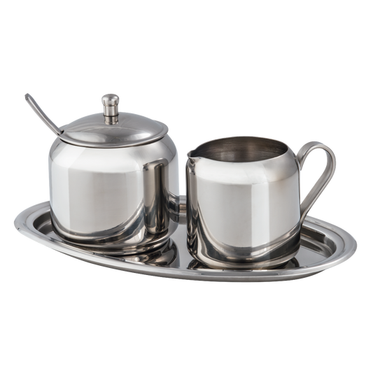 XAVAX 111217 Milk and Sugar Set, made of stainless steel, 3 parts