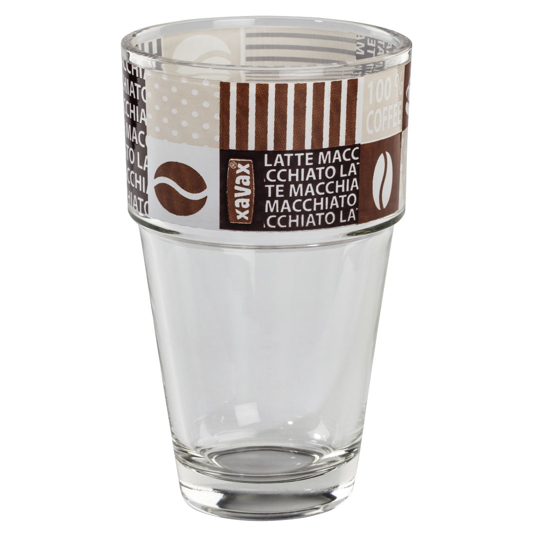 XAVAX 111228 "Coffee Love" Latte Macchiato Glass, 9 pieces