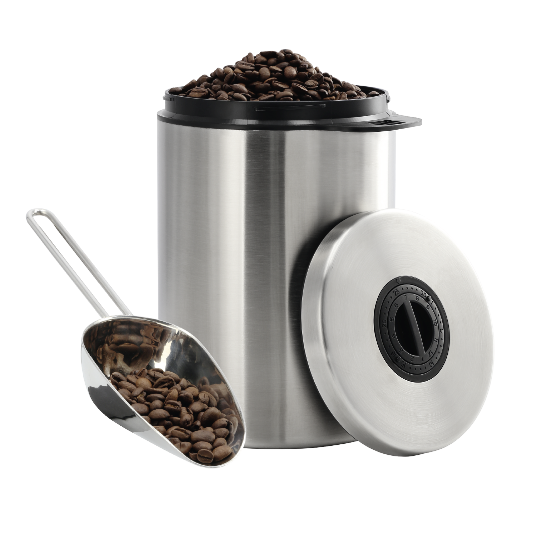 XAVAX 111250 Stainless Steel Tin for 1 kg of Coffee Beans, with Scoop