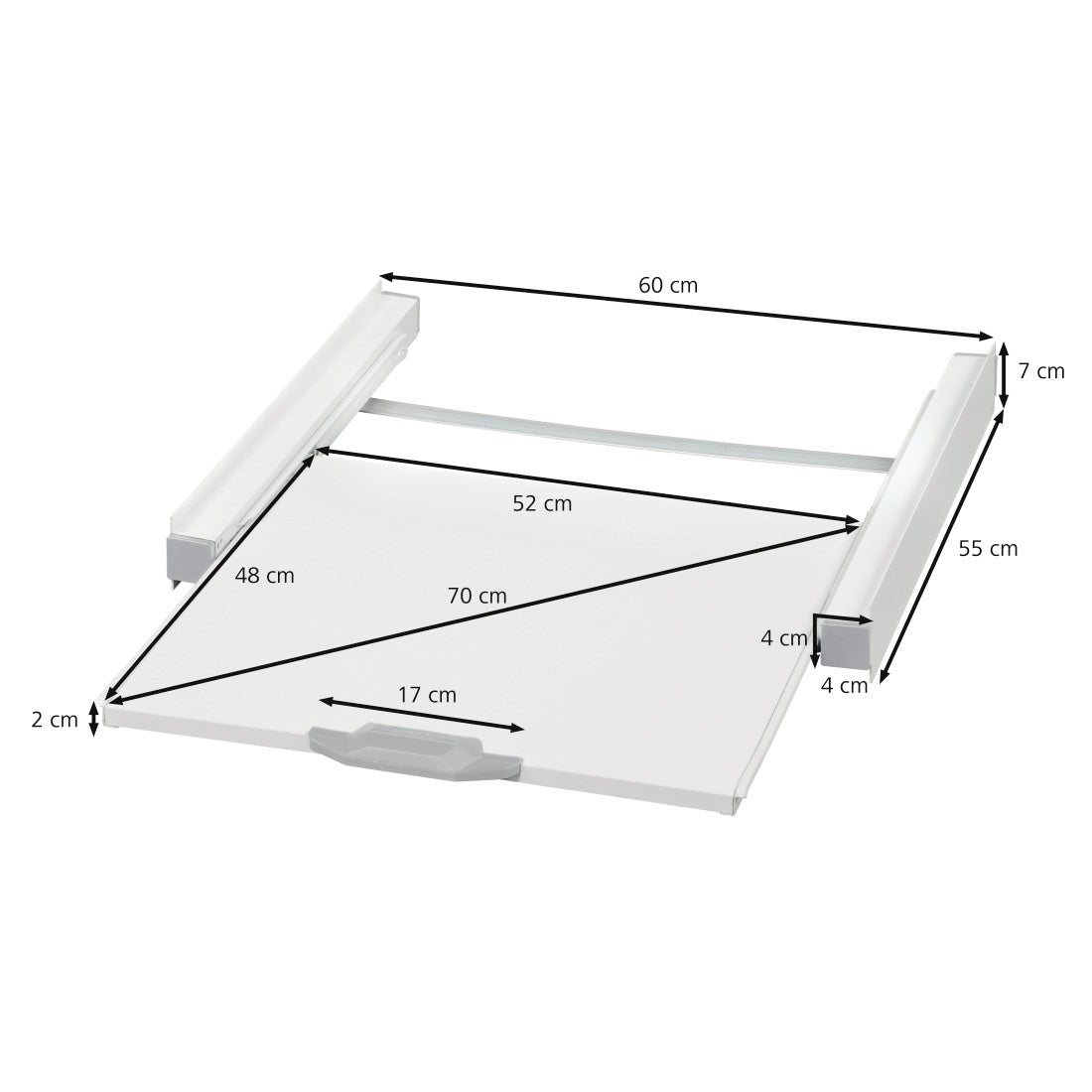 XAVAX 111363 Stacking Kit for Washing Machines/Dryers, with Sliding Plate