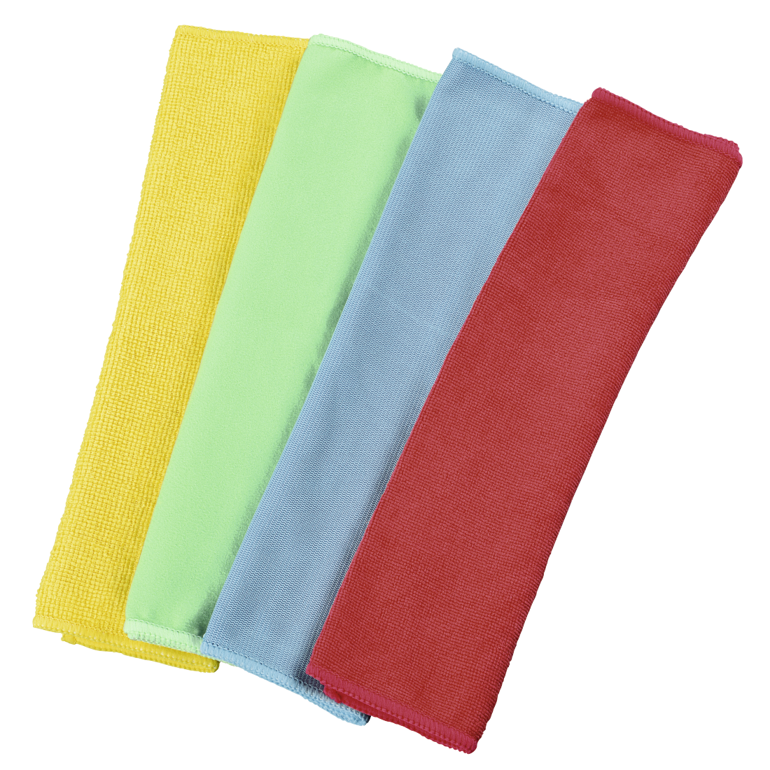 XAVAX 111391 Microfibre Cloths, 30 x 30 cm, blue/green/yellow/red