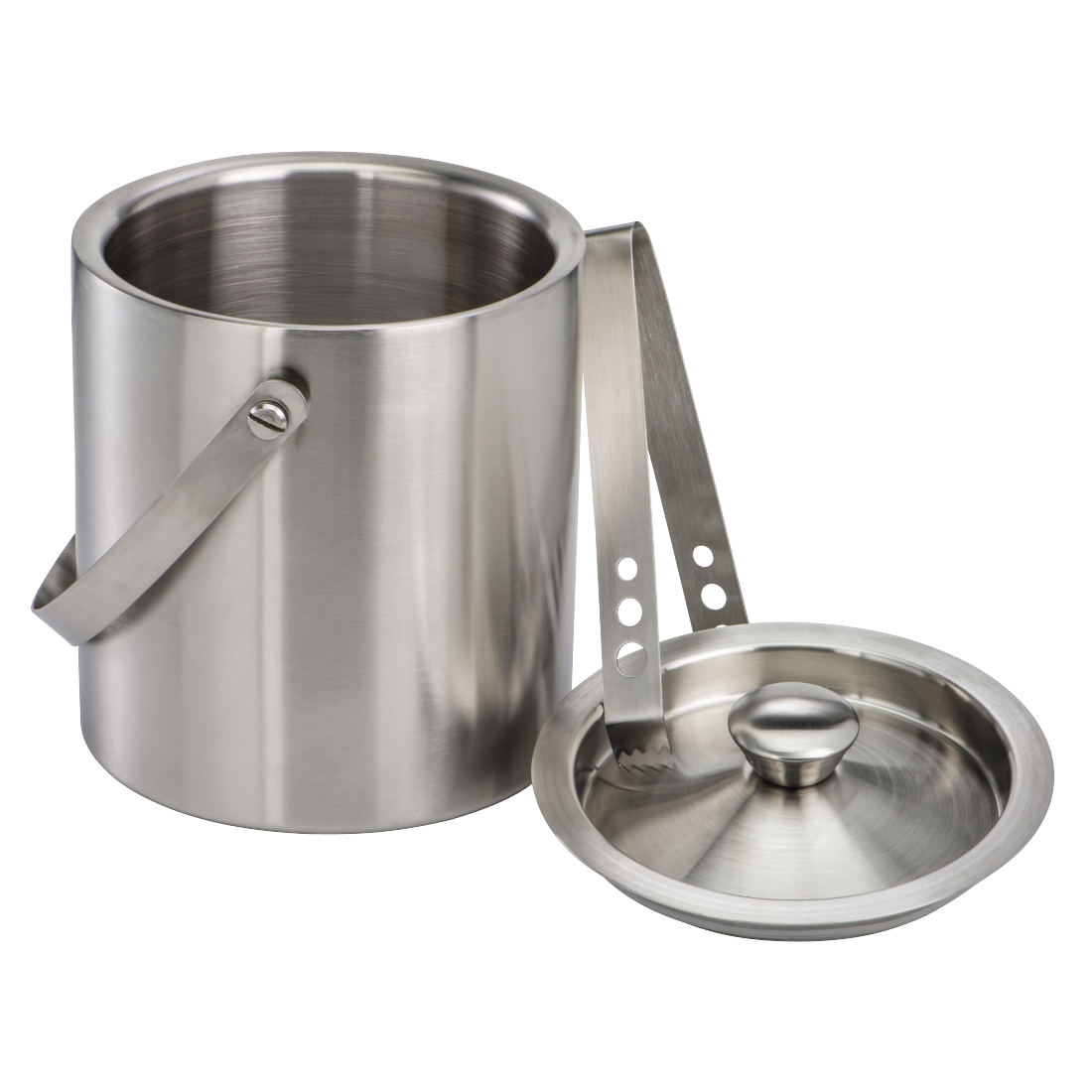 XAVAX 111477 Ice Cube Container Set with Lid and Stainless Steel Tongs