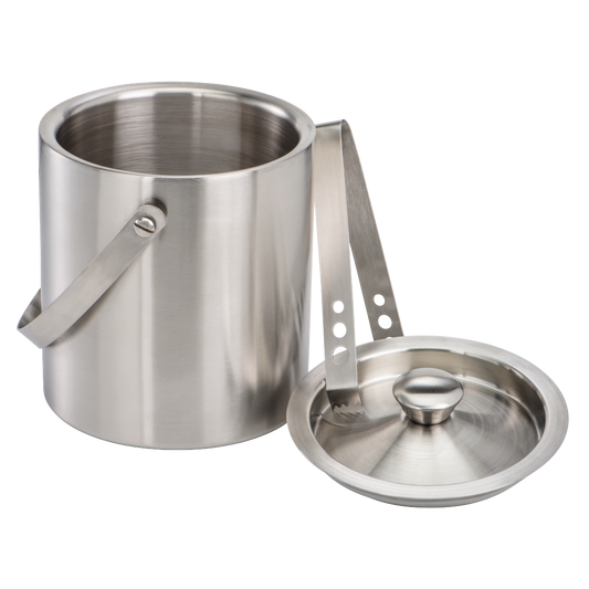 XAVAX 111477 Ice Cube Container Set with Lid and Stainless Steel Tongs