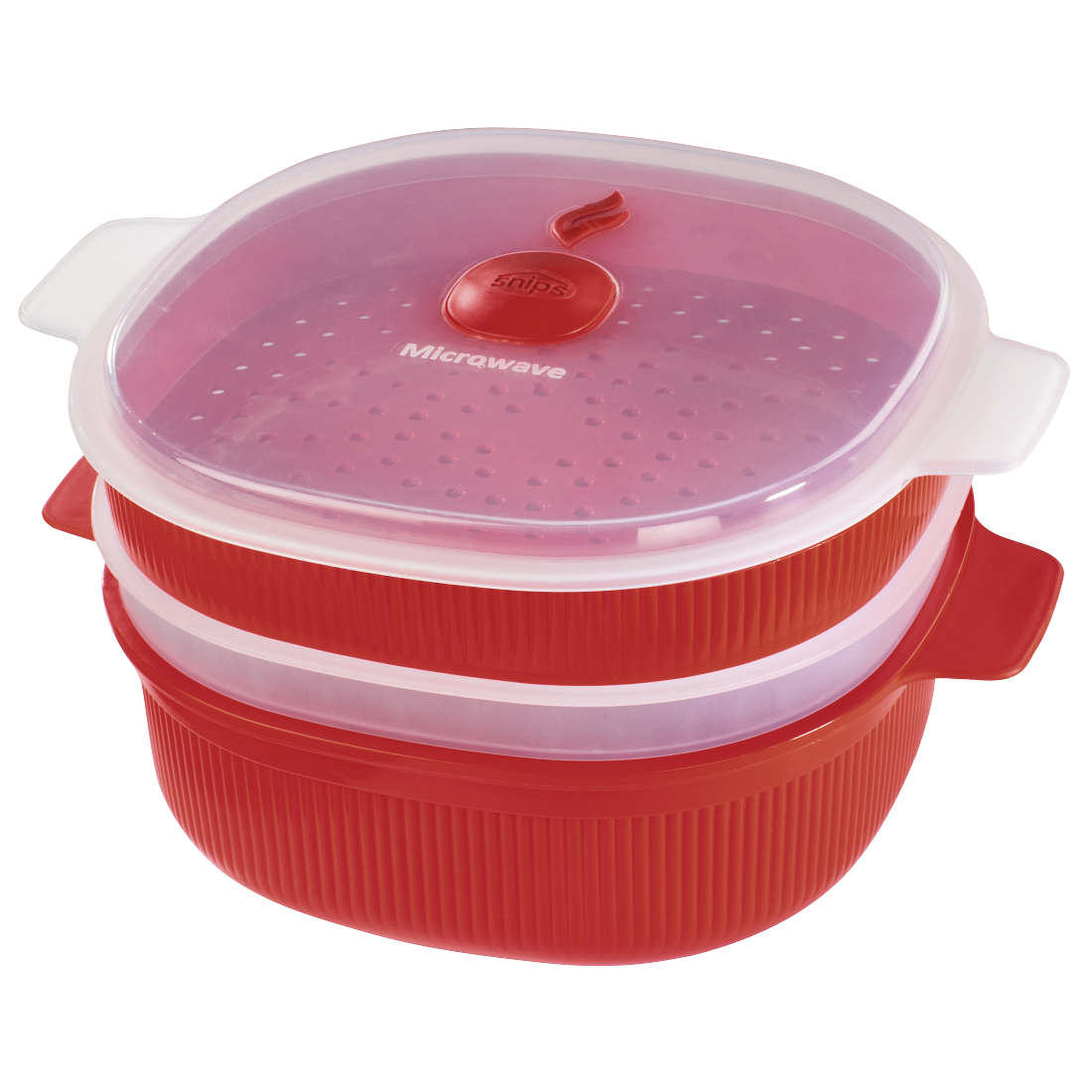 XAVAX 111485 Microwave Steam Cooker, PP, 4 Litres, red