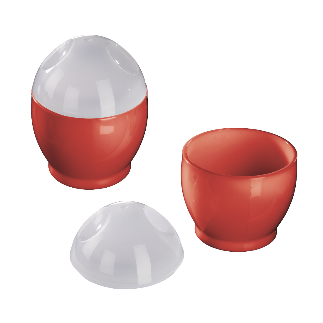 XAVAX 111490 Set of 2 Microwave Egg Cookers, Polypropylene, 6 x 8 cm