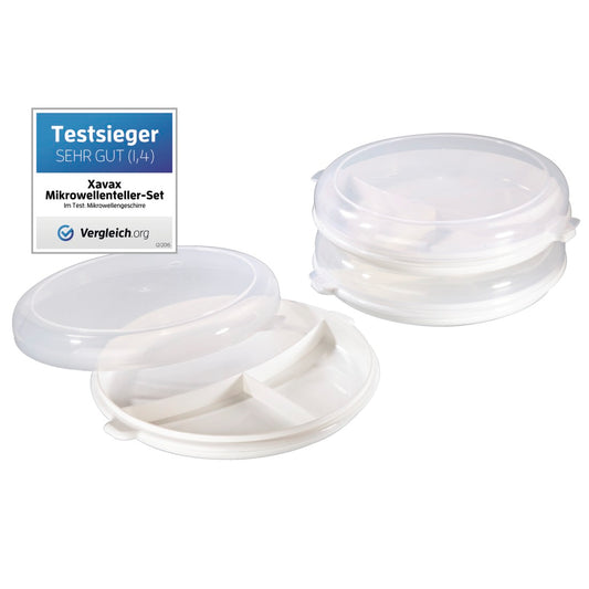 XAVAX 111513 Set of Microwave Plates, 3 parts