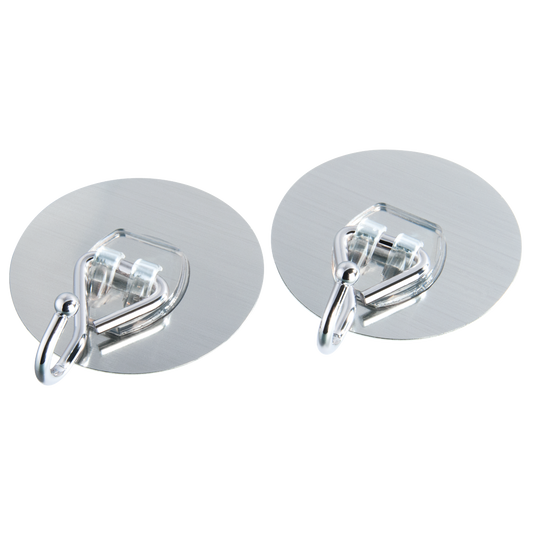 XAVAX 111535 Adhesive Pads with Metal Hook, reusable, 2 pieces