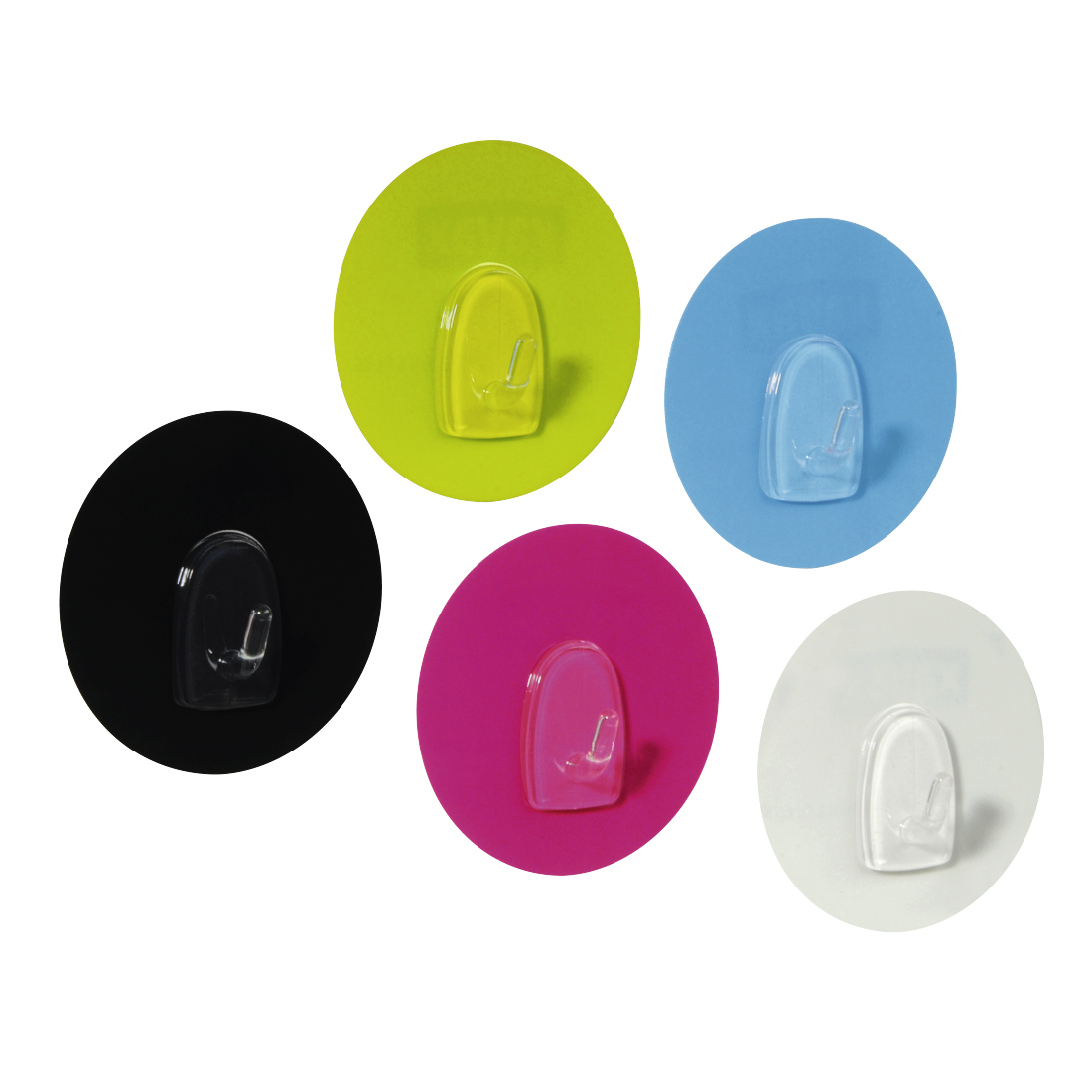 XAVAX 111536 Adhesive Pads with Plastic Hook, reuseable, 5 pieces