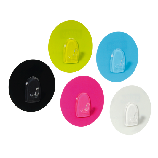 XAVAX 111536 Adhesive Pads with Plastic Hook, reuseable, 5 pieces