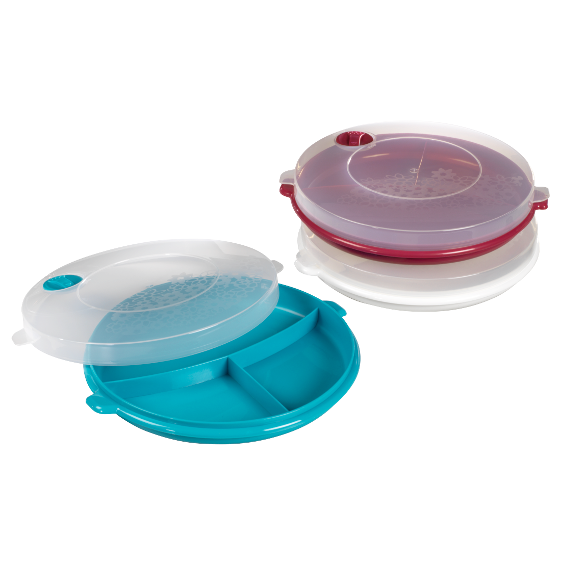 XAVAX 111547 Set of Microwave Plates, colourful, 3 parts