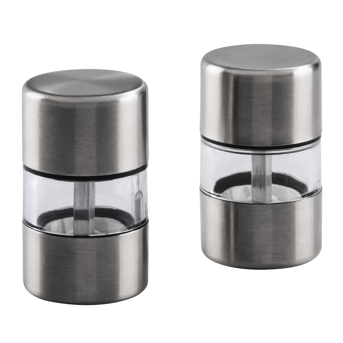 XAVAX 111548 Mini Salt and Pepper Mill Set, made of stainless steel, 2 parts