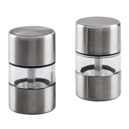 XAVAX 111548 Mini Salt and Pepper Mill Set, made of stainless steel, 2 parts