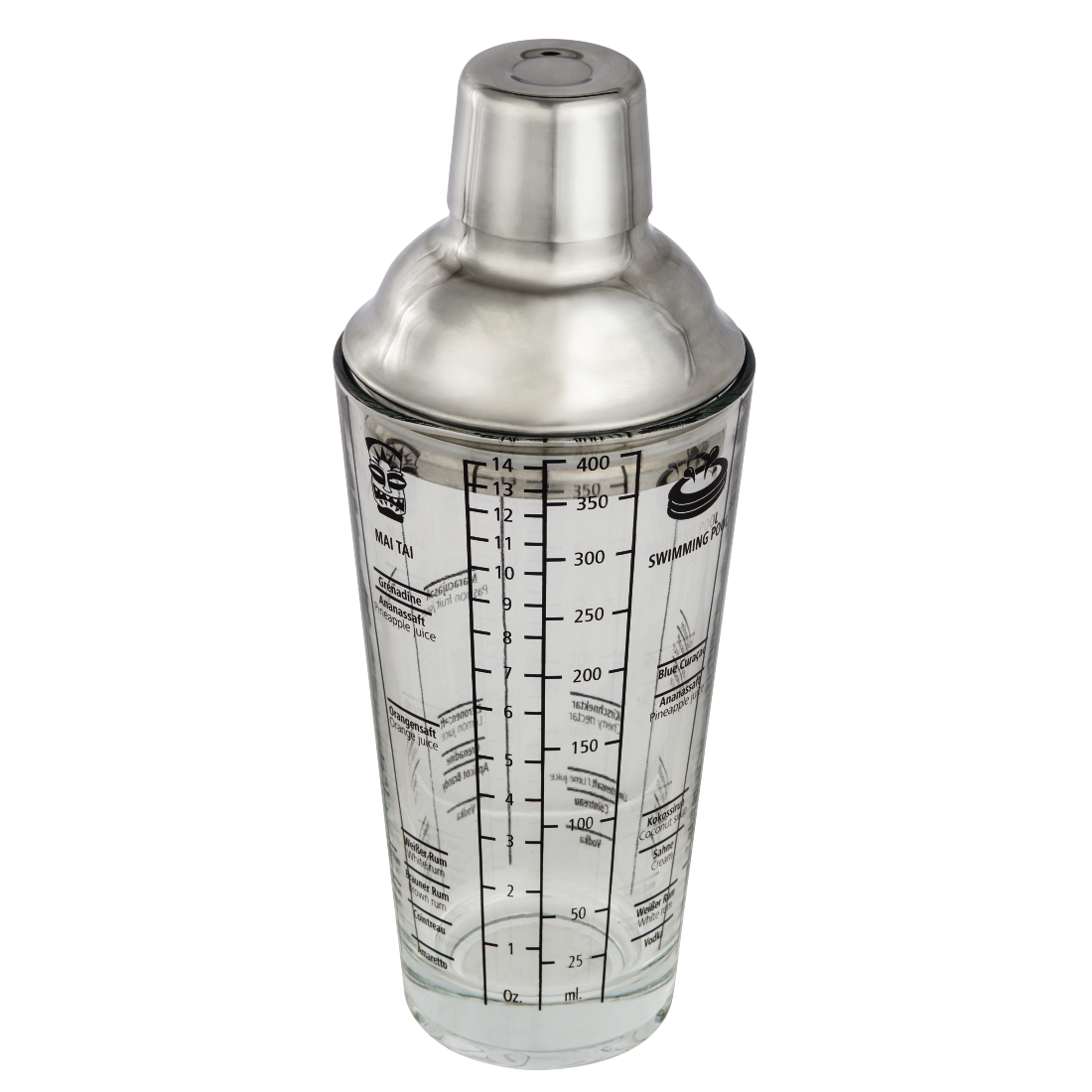 XAVAX 111550 Cocktail Shaker, made of glass, 400 ml