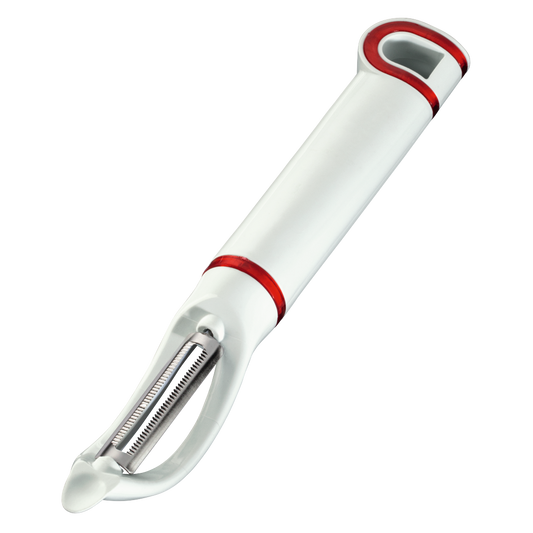 XAVAX 111570 Vegetable Peeler, 22 cm, red/white