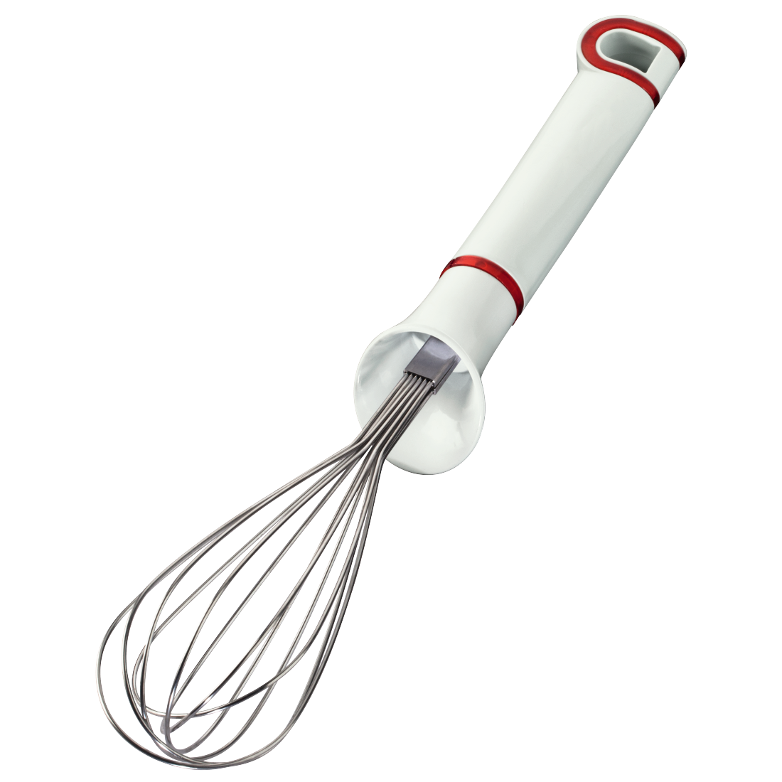 XAVAX 111574 Wire Whisk, stainless steel beater, 31 cm, red/white