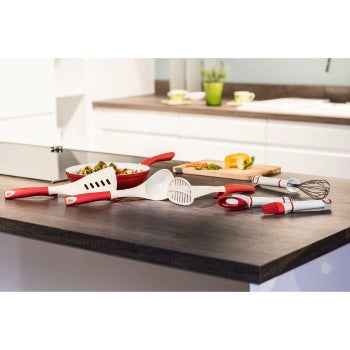 XAVAX 111574 Wire Whisk, stainless steel beater, 31 cm, red/white