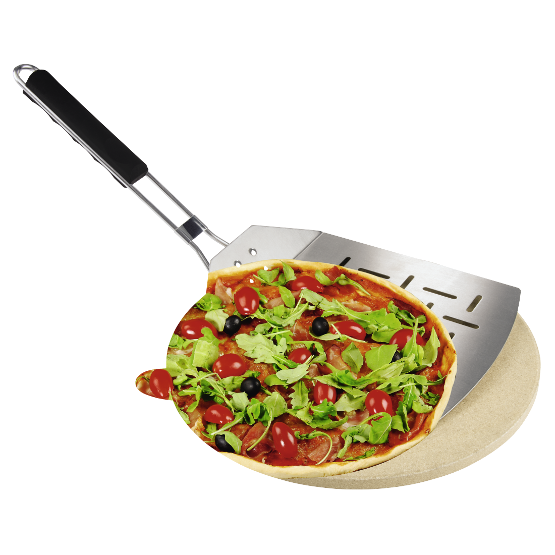 XAVAX 111590 Grill Stone Pizza Set, cordierite, 28 cm, 3 pieces