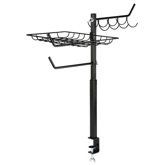 XAVAX 111591 Grill Organizer, height-adjustable 60 - 72 cm, black