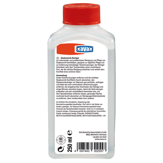 XAVAX 111726 Glass Ceramic Cleaner, 250 ml