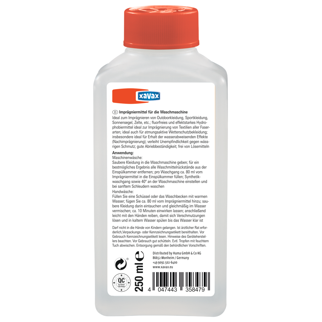 XAVAX 111736 Impregnating agent for washing machines, 250 ml