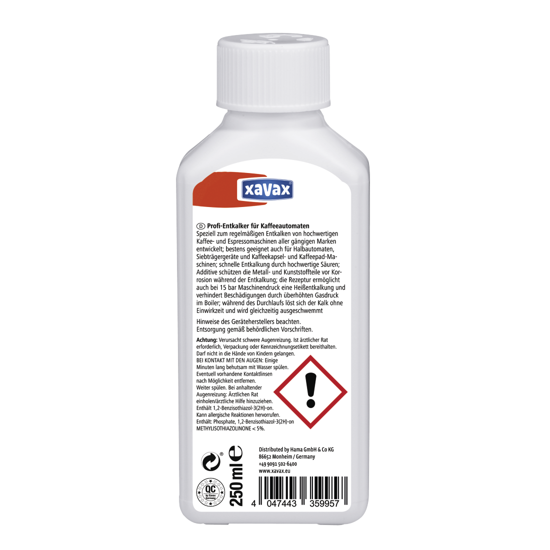 XAVAX 111745 Professional Descaler for Coffee Makers, 250 ml