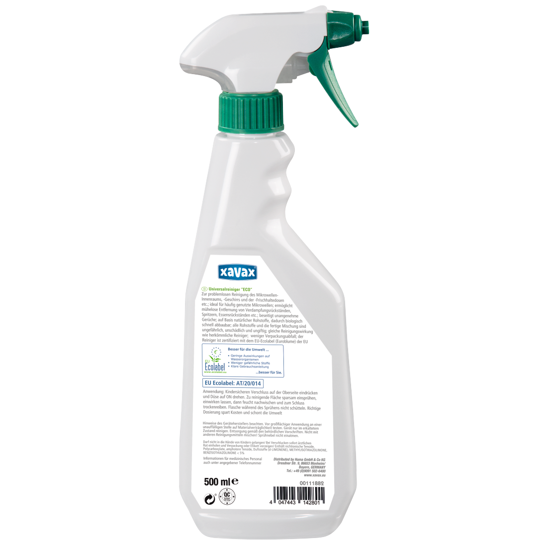 XAVAX 111882 Universal "ECO" Cleaner for Microwaves and Kitchen Equipment
