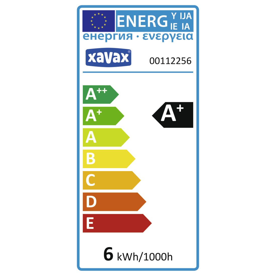 XAVAX 112256 LED Bulb, E14, 470lm replaces 40W, drop bulb, warm white, RA90