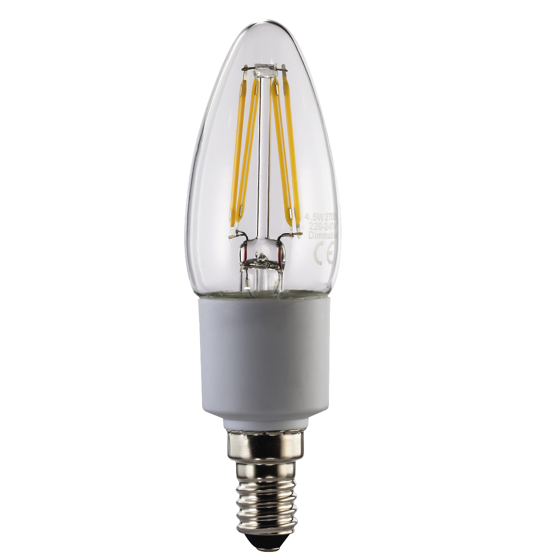 XAVAX 112270 LED Filament, E14 replaces 40W candle bulb, warm white, dimmable