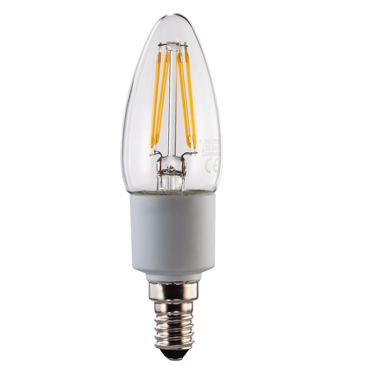 XAVAX 112270 LED Filament, E14 replaces 40W candle bulb, warm white, dimmable