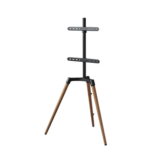 Hama 118091 REAL WOOD TV STAND, 165 CM (65), 400X400, SWIVEL, VARIABLE HEIGHT, BLACK