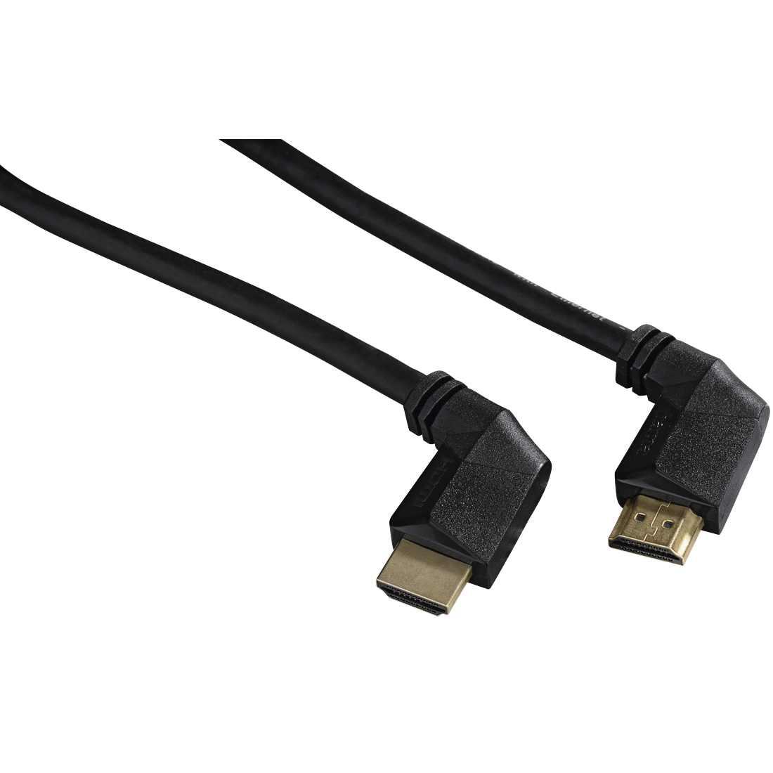 HAMA 122222 High Speed HDMI™ Cable, plug - plug, 90°, Ethernet, gold-plated, 2.0 m