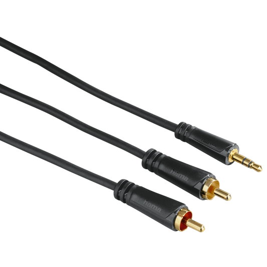 HAMA 122299 AUD CABLE,3.5MM JACK PLUG-2 RCAPLUG,STEREO, G-P,3.0M